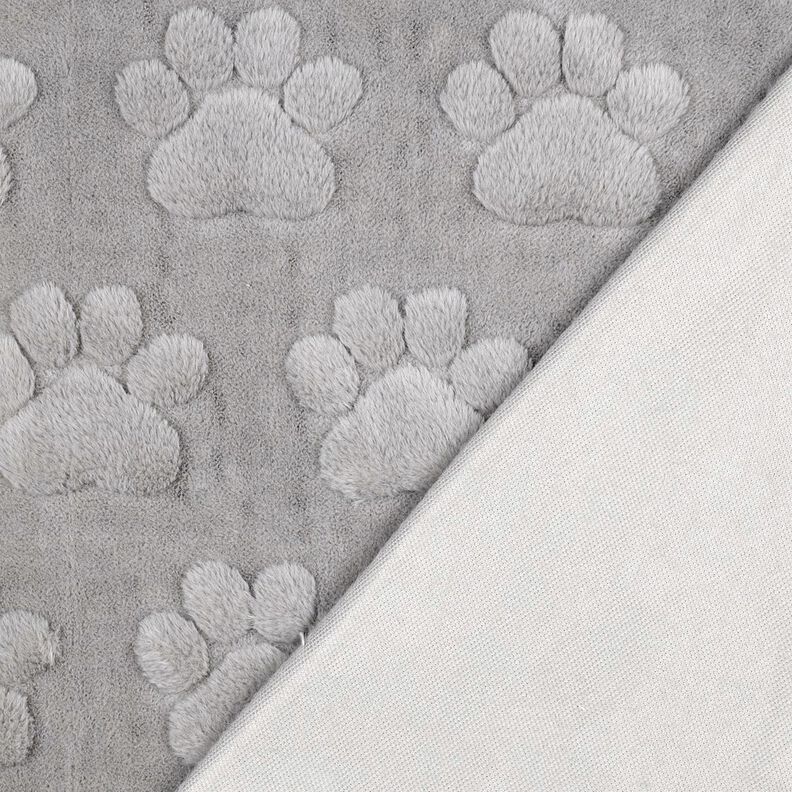 Kuschelfleece Hundepfoten – elefantengrau, image number 4