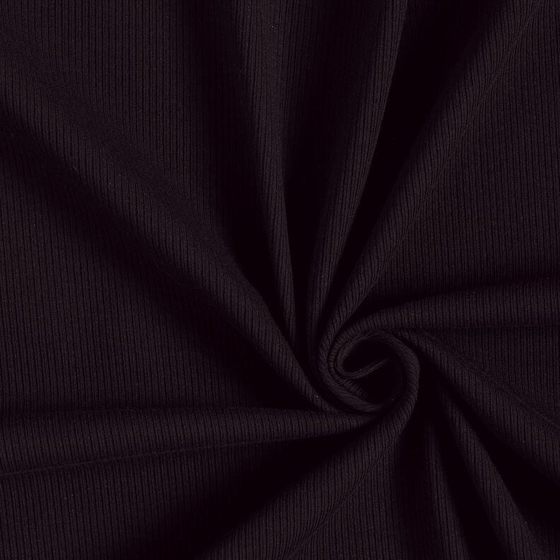 Rippenjersey feine 2-1-1-1 Rippen – schwarz,  image number 1