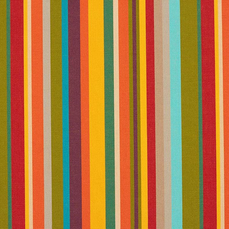 Outdoorstoff Canvas bunte Streifen – grün/gelb, image number 1