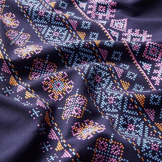 GOTS Jersey EVERMORE Stitches | Hamburger Liebe - Albstoffe – marineblau, 