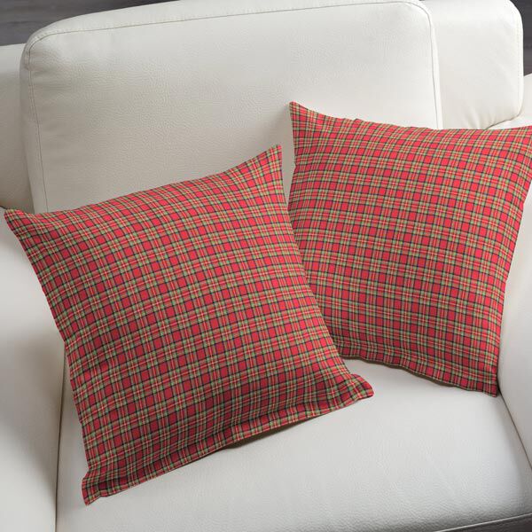 Baumwollflanell Schottenkaro Glenside – signalrot | Reststück 50cm