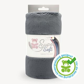 Plüsch SNUGLY [1 m x 0,75 m | Flor: 5 mm]  - dunkelgrau | Kullaloo, 