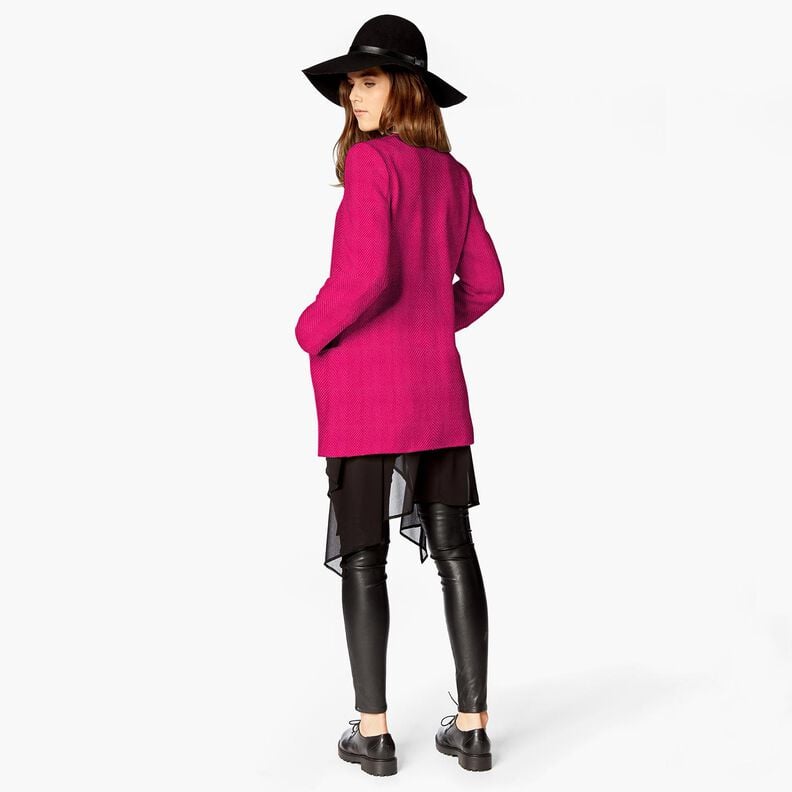 Mantelstoff breiter Fischgrat – intensiv pink, image number 5