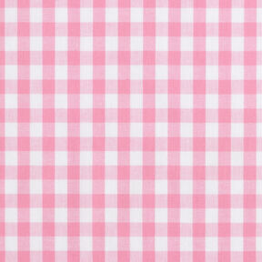 Baumwollstoff Vichykaro 1 cm – rosa/weiss, 