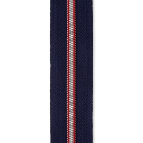 Endlosreißverschluss [5 mm] Metall | Prym – marineblau/rot, 