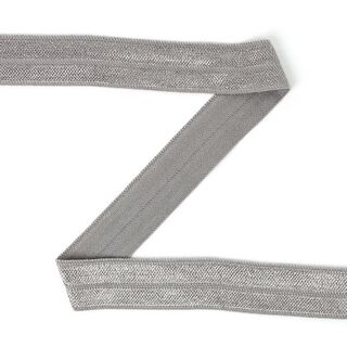 Elastisches Einfassband (Falzgummi) - silber, 