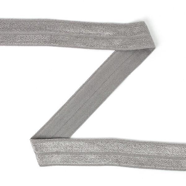 Elastisches Einfassband (Falzgummi) - silber,  image number 1