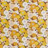 Baumwollstoff Cretonne große Retroblumen – schwarz/sonnengelb,  thumbnail number 1