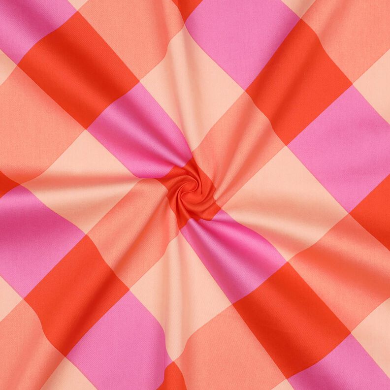 Baumwollsatin Large Gingham | Nerida Hansen – koralle/hellrosa,  image number 3