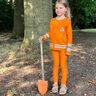 French Terry Sommersweat Bordürenstoff Einmal Bauarbeiter sein – hellorange/silbergrau,  thumbnail number 6