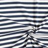 Rippenjersey garngefärbte Querstreifen – wollweiss/marineblau,  thumbnail number 3