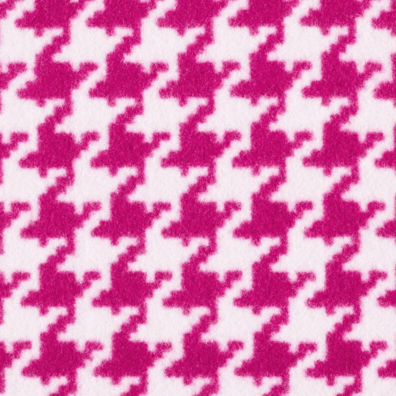 Mantelstoff Hahnentritt – rosé/purpur,  image number 1