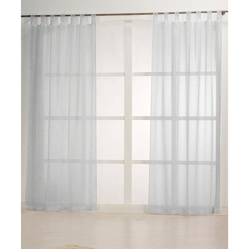 Gardinenstoff Voile Leinenlook 300 cm – silbergrau,  image number 5