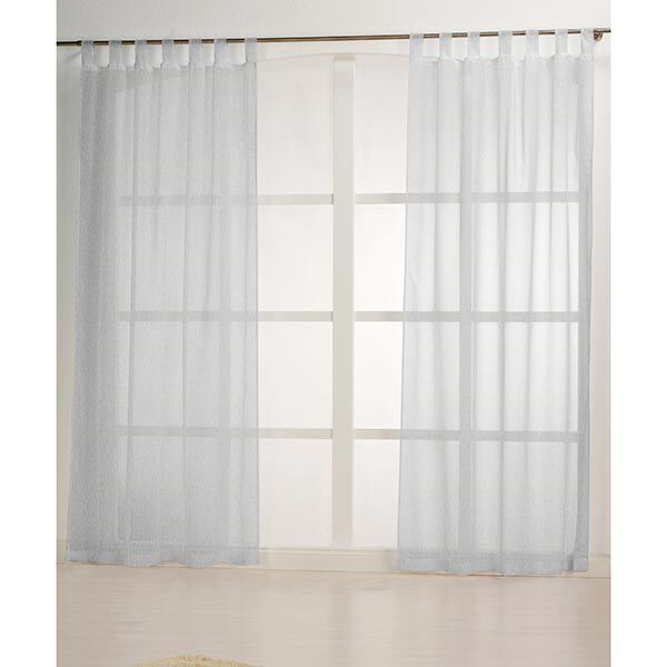 Gardinenstoff Voile Leinenlook 300 cm – silbergrau,  image number 5