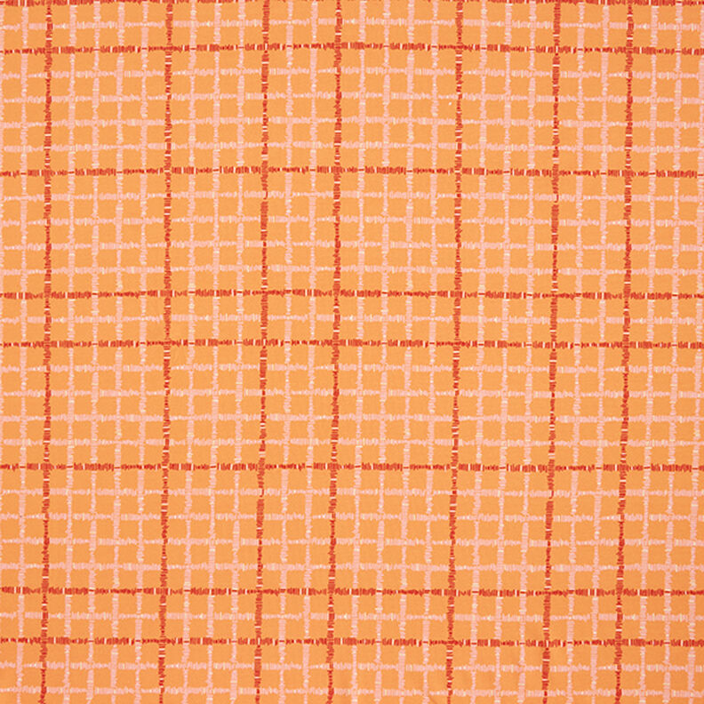 GOTS Baumwolljersey Checks | Tula – orange/terracotta,  image number 1