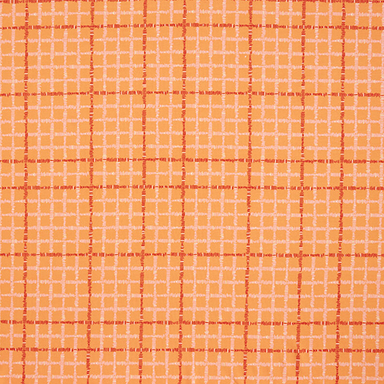 GOTS Baumwolljersey Checks | Tula – orange/terracotta,  image number 1