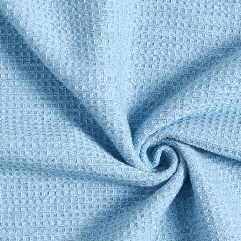 Frotteestoff/Waffelpiqué Uni – hellblau, image number 4