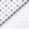 Baumwollstoff Popeline süße Herzen – weiss/pastellviolett,  thumbnail number 4