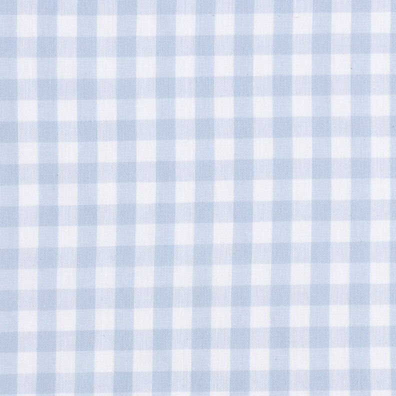 Baumwollstoff Vichykaro 1 cm – helljeansblau/weiss, image number 1
