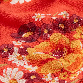 Crêpe Gewebe Blumenstrauß – chili, 