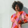Baumwollsatin Large Gingham | Nerida Hansen – koralle/hellrosa,  thumbnail number 6