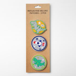 Reflektor Patches Klett 3er Pack – grün/indigo, 