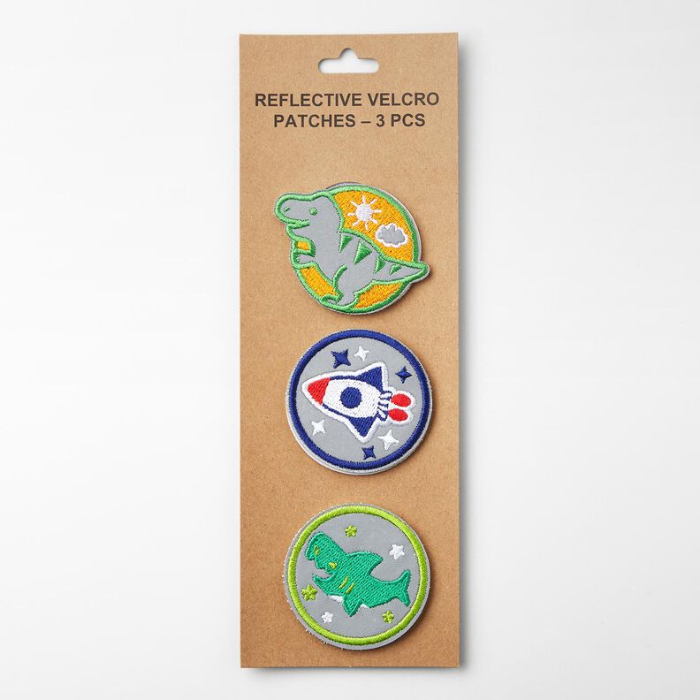Reflektor Patches Klett 3er Pack – grün/indigo, image number 1