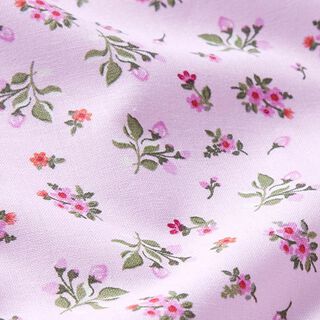 Baumwollpopeline süße Blümchen – rosa/rot, 