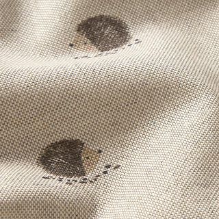 Dekostoff Halbpanama Igel – natur/braun, 