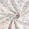 Baumwollstoff Perkal kleine Blumen und Blätter – rosa/gelb,  thumbnail number 3