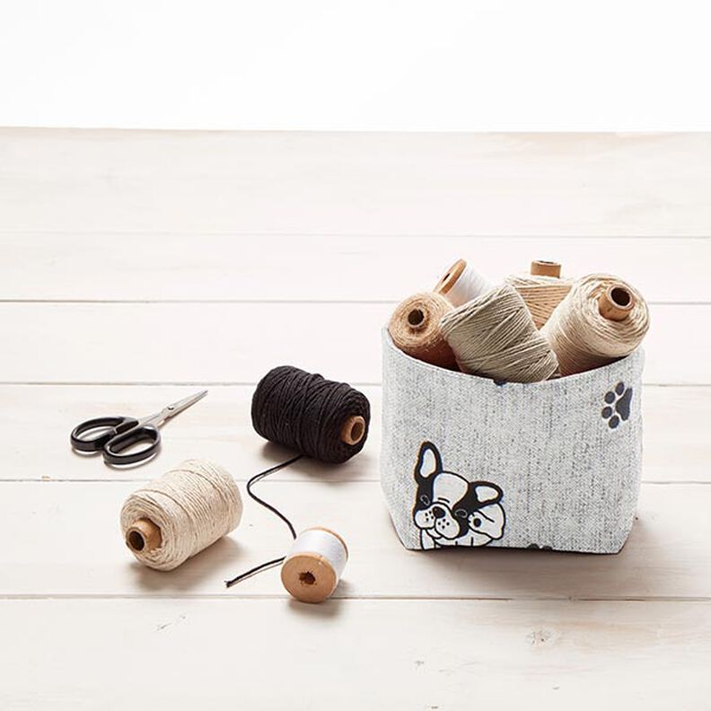 Dekostoff Canvas Bulldogge – grau,  image number 7