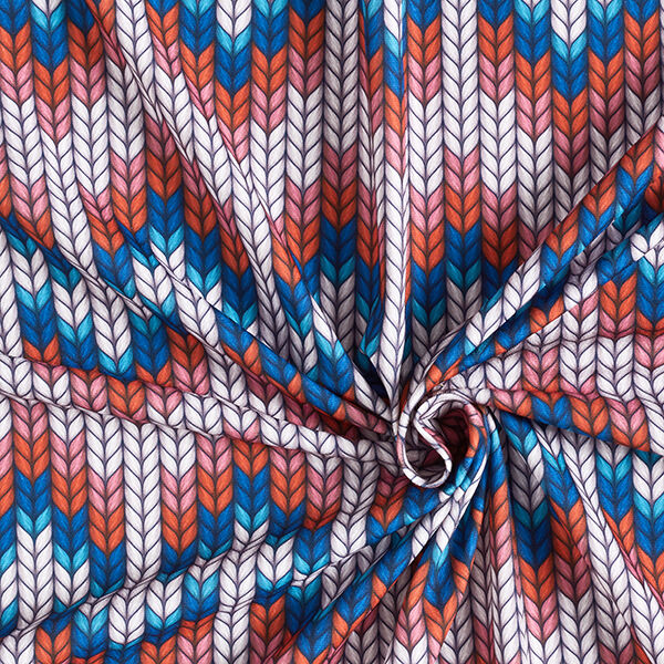 SHIELD PRO Antimikrobieller Jersey Knit – königsblau/rot | Albstoffe | Reststück 120cm