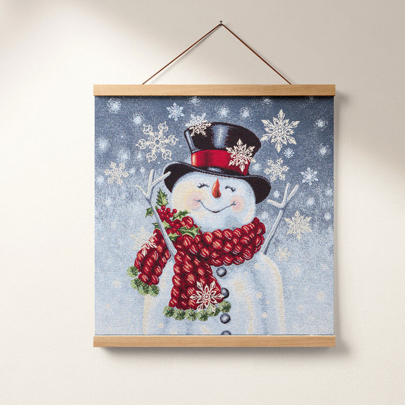 Dekopanel Gobelin Schneemann Lurex – weiss,  image number 6