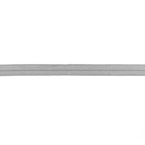 Elastisches Einfassband (Falzgummi) glänzend [15 mm] – silber, 