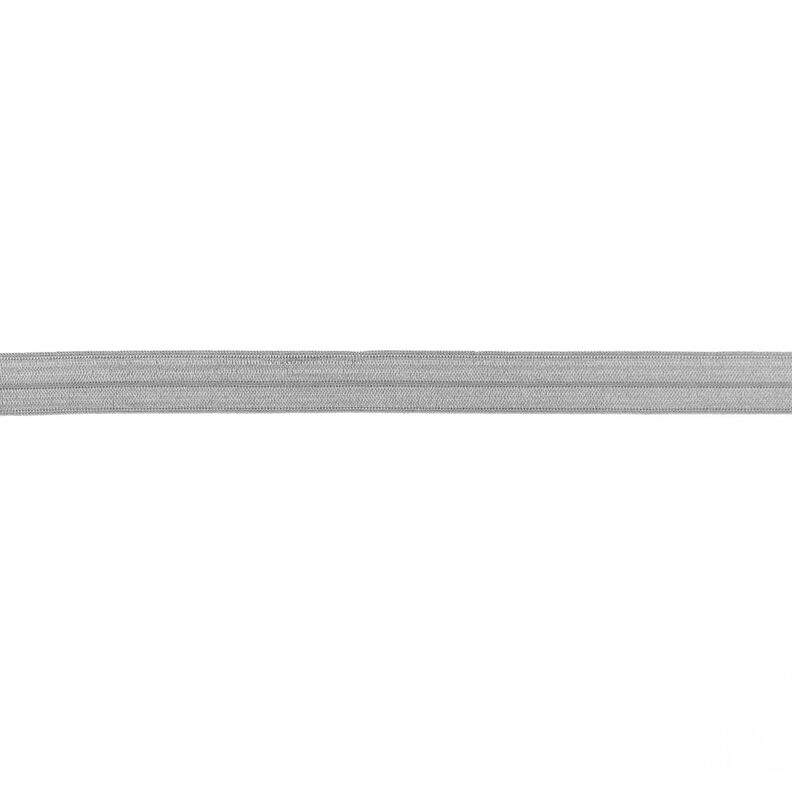 Elastisches Einfassband (Falzgummi) glänzend [15 mm] – silber,  image number 1