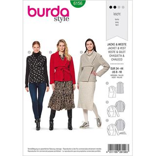 Jacke / Weste | Burda 6156 | 34-44, 