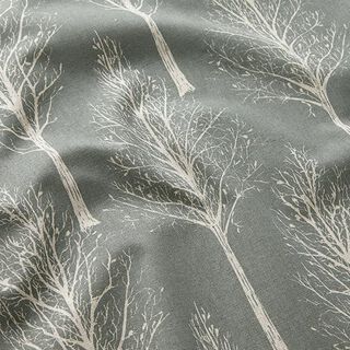 Dekostoff Halbpanama Baum-Silhouette – schilf/natur, 