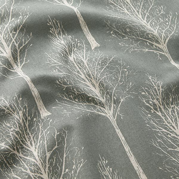 Dekostoff Halbpanama Baum-Silhouette – schilf/natur