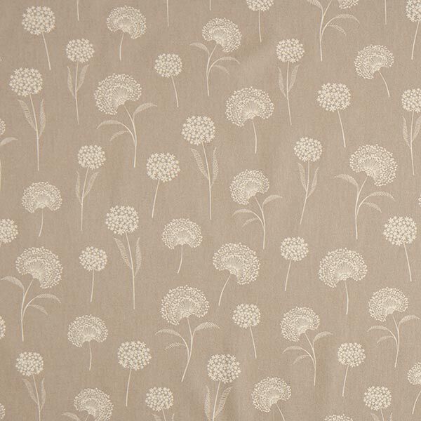 Dekostoff Halbpanama Pusteblume – natur/weiss,  image number 1