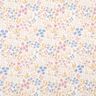 Beschichtete Baumwolle bunte Blumenwiese – weiss/pastellviolett,  thumbnail number 1