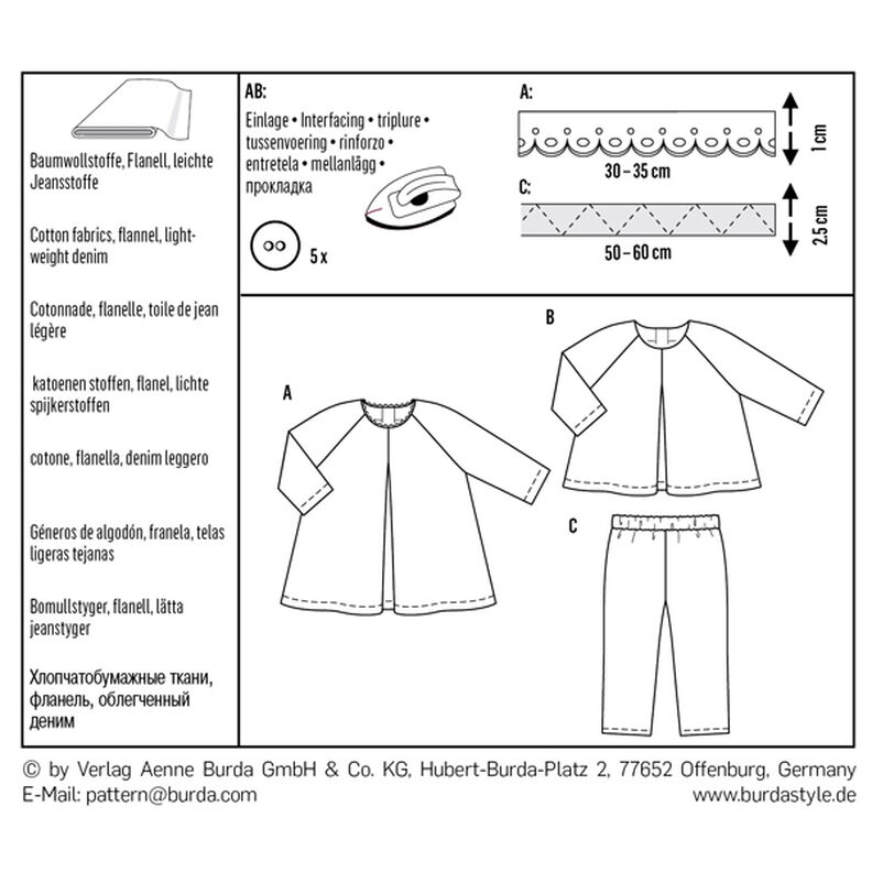 Babykleid / Bluse / Hose | Burda 9348 | 68-98,  image number 8