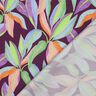Baumwollsatin Blätter Digitaldruck | Poppy Fabrics – aubergine/hellgrün,  thumbnail number 4