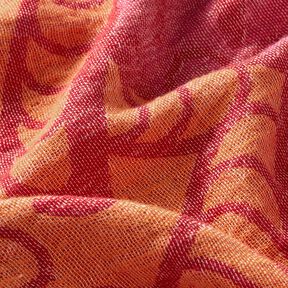 Beachwear Hamamtuch Jacquard-Ornamente – rot/pfirsichorange, 