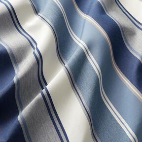 Outdoorstoff Canvas gemischte Streifen – indigo/elfenbein, 