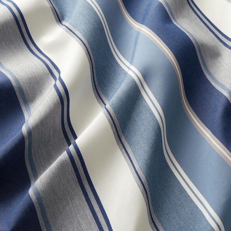 Outdoorstoff Canvas gemischte Streifen – indigo/elfenbein,  image number 2