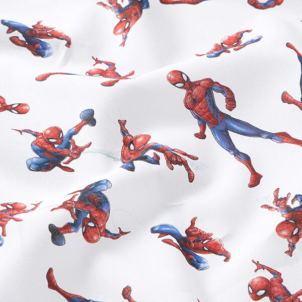 Cretonne Lizenzstoff Spiderman | Marvel – weiss,  image number 2