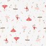 Baumwollstoff Cretonne tanzende Tiere – weiss/rot,  thumbnail number 1