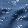 Jeansstoff Stretch Origami-Dinos – jeansblau,  thumbnail number 2