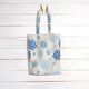 Dekostoff Canvas Blumen – blau/weiss,  thumbnail number 7