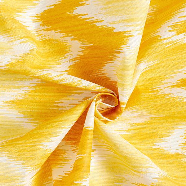 Beschichtete Baumwolle Ikat-Print – gelb/weiss,  image number 3